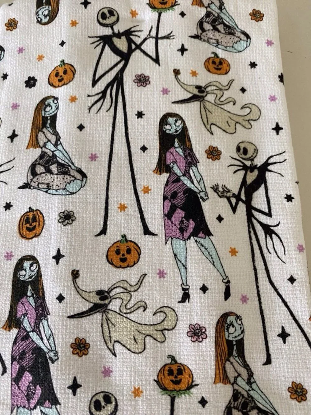 2 Pk Disney Jack Skellington Zero Nightmare Before Christmas Kitchen Towels NEW